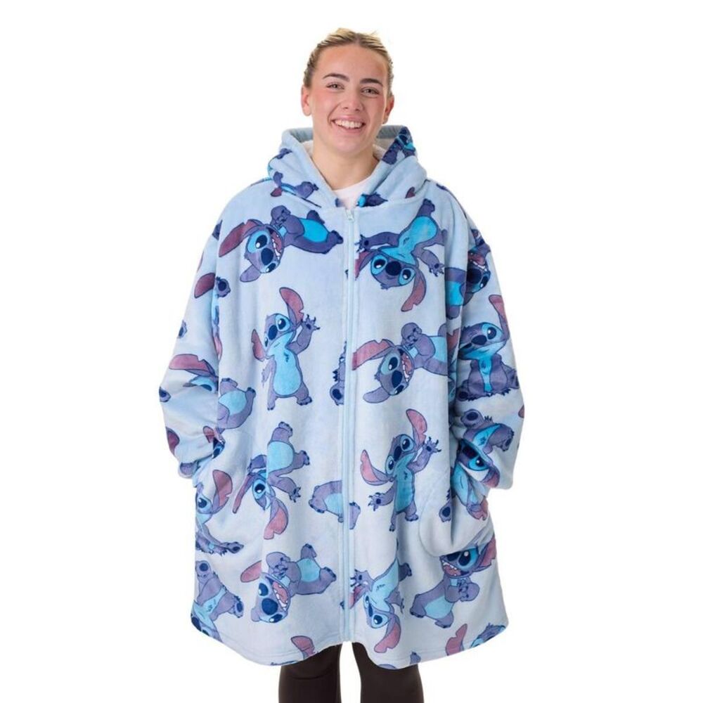 Lilo & Stitch Womens/Ladies Stitch Full Zip Blanket Hoodie / Blue